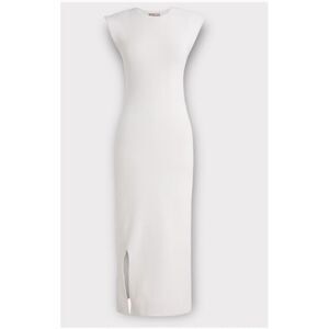J.Crew Sweater Dress Sleeveless‎ Stretch Viscose Blend White Midi Slit Medium